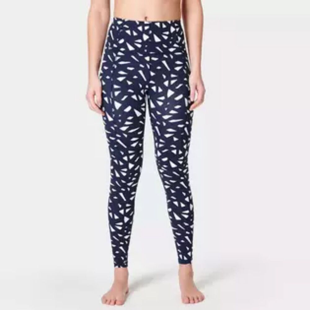 Sweaty Betty Super Soft 7/8 Leggings in Abstract Pattern, Size 10 (C7)